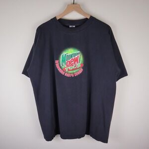 Vintage Mountain Dew Tour Spanish Shirt Black XL 24.5x28.5